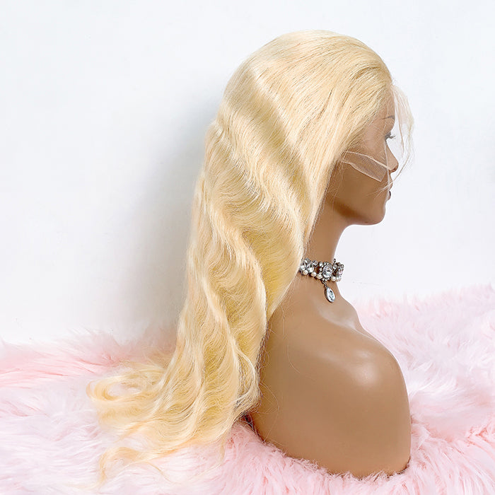 16-24 Inch 4"x4" Upgrade Lace Front #613 Body Wavy Wig 150% Density