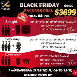 2022 TedHair Black Friday Bundle Deal $3699 68pcs