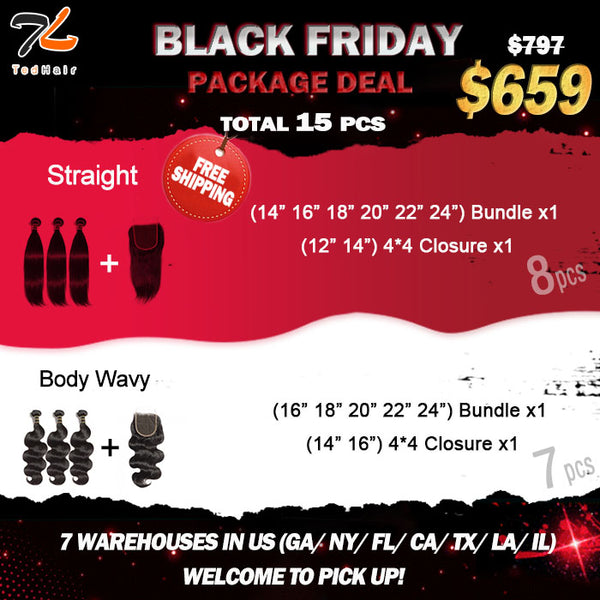 2022 TedHair Black Friday Bundle Deal $659 15pcs