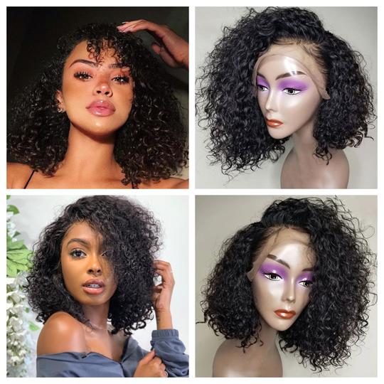 Front Lace Curly BOB Wig