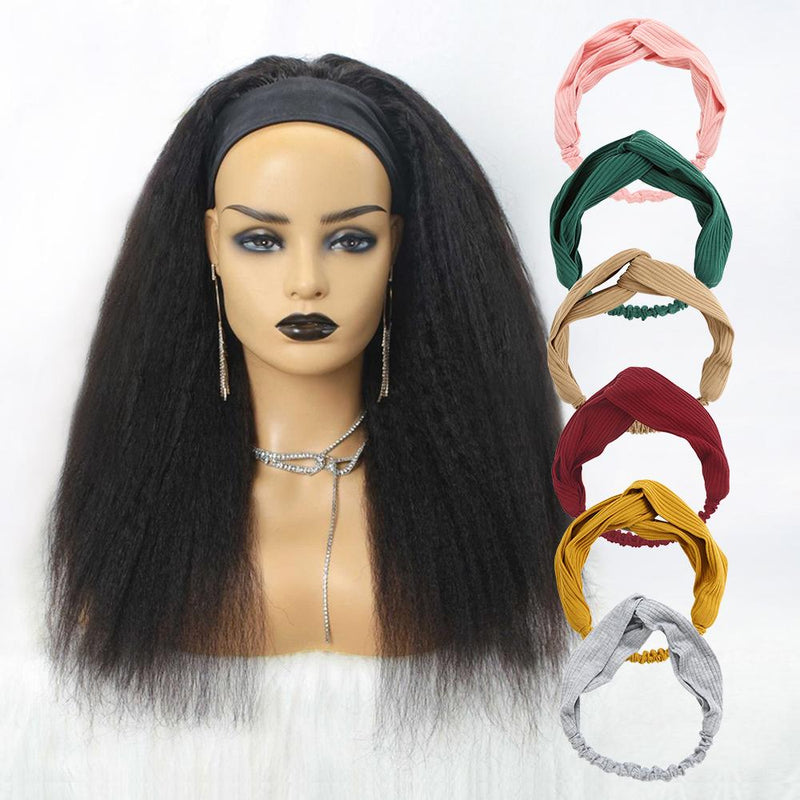 Grab-N-Go Headband Wigs 100% Yaki Virgin Human Hair Wigs