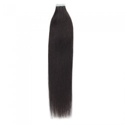18-24 Inch Straight Tape In Remy Hair Extensions #1B Natural Black